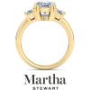 imageMartha Stewart 5 Carat Lab Grown Diamond Ring Three Stone Diamond Engagement Ring in 14 Karat Goldyellowgold
