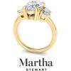 imageMartha Stewart 5 Carat Lab Grown Diamond Ring Three Stone Diamond Engagement Ring in 14 Karat Goldyellowgold