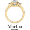 imageMartha Stewart 5 Carat Lab Grown Diamond Ring Three Stone Diamond Engagement Ring in 14 Karat Goldyellowgold