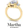imageMartha Stewart 5 Carat Lab Grown Diamond Ring Three Stone Diamond Engagement Ring in 14 Karat Goldyellowgold