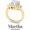 imageMartha Stewart 5 Carat Lab Grown Diamond Ring Three Stone Diamond Engagement Ring in 14 Karat Goldyellowgold
