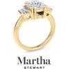 imageMartha Stewart 5 Carat Lab Grown Diamond Ring Three Stone Diamond Engagement Ring in 14 Karat Goldyellowgold