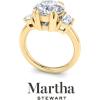 imageMartha Stewart 5 Carat Lab Grown Diamond Ring Three Stone Diamond Engagement Ring in 14 Karat Goldyellowgold