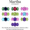 imageMartha Stewart 5 Carat Oval Shape Gemstone Three Stone Ring with Lab Grown Diamonds in Sterling Silver Choose Your GemstoneOption 10