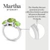 imageMartha Stewart 5 Carat Oval Shape Gemstone Three Stone Ring with Lab Grown Diamonds in Sterling Silver Choose Your GemstoneOption 5