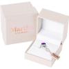 imageMartha Stewart 6 34 Carat Oval Shape Gemstone Halo Ring with Lab Grown Diamonds in Sterling Silver Choose Your GemstoneAmethyst