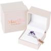 imageMartha Stewart 8 Carat Cushion Cut Gemstone Three Stone Ring with Lab Grown Diamonds in Sterling Silver Choose Your GemstoneOption 1