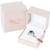 imageMartha Stewart 8 Carat Cushion Cut Gemstone Three Stone Ring with Lab Grown Diamonds in Sterling Silver Choose Your GemstoneOption 10