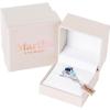 imageMartha Stewart 8 Carat Cushion Cut Gemstone Three Stone Ring with Lab Grown Diamonds in Sterling Silver Choose Your GemstoneOption 9