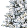imageMartha Stewart Acadia Spruce Flocked Tree with 200 LED Lights 5 Feet Tall