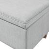 imageMartha Stewart Caymus Rectangular Storage Ottoman Bench Upholstered Textured Fabric Soft Hinge Pipped Edges with Solid Wood Legs Accent Furniture for Bedroom Dcor Easy to Assemble  Light Grey