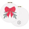 imageMartha Stewart Compact Mirror Slim Pocket Mirror with Standard ampamp Magnified Glass Travel Makeup Mirror for Purse or Stocking Stuffer Holiday Bow