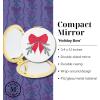 imageMartha Stewart Compact Mirror Slim Pocket Mirror with Standard ampamp Magnified Glass Travel Makeup Mirror for Purse or Stocking Stuffer Holiday Bow