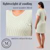 imageMartha Stewart Cooling Rayon VNeck Short Sleeve Nightshirt for Women  Lightweight ampamp Breathable SleepwearMineral Green