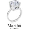 imageMartha Stewart Cushion Cut Lab Grown Diamond Solitaire Ring Diamond Engagement Ring in 14 Karat Goldwhitegold
