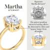 imageMartha Stewart Cushion Cut Lab Grown Diamond Solitaire Ring Diamond Engagement Ring in 14 Karat Goldwhitegold