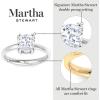 imageMartha Stewart Cushion Cut Lab Grown Diamond Solitaire Ring Diamond Engagement Ring in 14 Karat Goldwhitegold