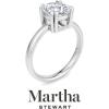 imageMartha Stewart Cushion Cut Lab Grown Diamond Solitaire Ring Diamond Engagement Ring in 14 Karat Goldwhitegold