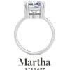 imageMartha Stewart Cushion Cut Lab Grown Diamond Solitaire Ring Diamond Engagement Ring in 14 Karat Goldwhitegold