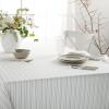 imageMartha Stewart Daisy Stripe Tablecloth Single Pack BeigeBrown 60quotx84quotLinen