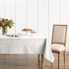 imageMartha Stewart Daisy Stripe Tablecloth Single Pack BeigeBrown 60quotx84quotLinen