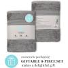 imageMartha Stewart Egyptian Cotton Bath Towels Set  6 Piece 2 Bath Towels  2 Hand Towels  2 Washcloths Absorbent Bathroom Towels Bathroom Essentials ButterDark Gray
