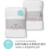 imageMartha Stewart Egyptian Cotton Bath Towels Set  6 Piece 2 Bath Towels  2 Hand Towels  2 Washcloths Absorbent Bathroom Towels Bathroom Essentials ButterNew White