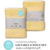 imageMartha Stewart Egyptian Cotton Bath Towels Set  6 Piece 2 Bath Towels  2 Hand Towels  2 Washcloths Absorbent Bathroom Towels Bathroom Essentials ButterButter