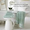 imageMartha Stewart Egyptian Cotton Bath Towels Set  6 Piece 2 Bath Towels  2 Hand Towels  2 Washcloths Absorbent Bathroom Towels Bathroom Essentials ButterSage