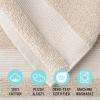 imageMartha Stewart Egyptian Cotton Bath Towels Set  6 Piece 2 Bath Towels  2 Hand Towels  2 Washcloths Absorbent Bathroom Towels Bathroom Essentials ButterBeige