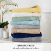 imageMartha Stewart Egyptian Cotton Bath Towels Set  6 Piece 2 Bath Towels  2 Hand Towels  2 Washcloths Absorbent Bathroom Towels Bathroom Essentials ButterDark Gray