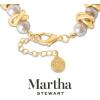 imageMartha Stewart Elegant Gold and Pearl Bracelet 7 Inches For Women
