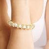 imageMartha Stewart Elegant Gold and Pearl Bracelet 7 Inches For Women