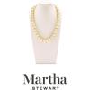 imageMartha Stewart Elegant Gold and Pearl Necklace 18 Inches For Women