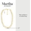imageMartha Stewart Elegant Gold and Pearl Necklace 18 Inches For Women