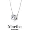 imageMartha Stewart Emerald Cut Lab Grown Diamond Solitaire Necklace in 14 Karat Gold Lab Grown Diamond Necklacewhitegold