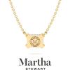 imageMartha Stewart Emerald Cut Lab Grown Diamond Solitaire Necklace in 14 Karat Gold Lab Grown Diamond Necklaceyellowgold
