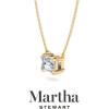 imageMartha Stewart Emerald Cut Lab Grown Diamond Solitaire Necklace in 14 Karat Gold Lab Grown Diamond Necklaceyellowgold