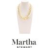 imageMartha Stewart Five Strand Pearl and Chain Twisted Necklace In Gold For Women