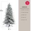 imageMartha Stewart Flocked Natural PreLit Artificial Christmas TreeClear White Lights