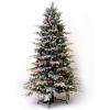 imageMartha Stewart Flocked Natural PreLit Artificial Christmas TreeMulticolored Lights
