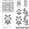 imageMartha Stewart Flora and Fauna Stencils Stamps and Tools Kit 13 pcVintage Florals