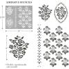 imageMartha Stewart Flora and Fauna Stencils Stamps and Tools Kit 13 pcVintage Florals