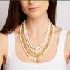 imageMartha Stewart Four Strand Pearl and Chain Necklace In Gold For Women