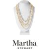 imageMartha Stewart Four Strand Pearl and Chain Necklace In Gold Long For Women