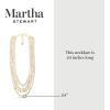 imageMartha Stewart Four Strand Pearl and Chain Necklace In Gold Long For Women