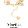 imageMartha Stewart Four Strand Pearl and Gold Ball Bracelet 7 Inches For Women