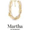 imageMartha Stewart Four Twisted Strand Pearl and Chain Necklace In Gold For Women