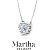 imageMartha Stewart Heart Shape Lab Grown Diamond Solitaire Necklace in 14 Karat Gold Lab Grown Diamond Necklacewhitegold