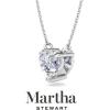 imageMartha Stewart Heart Shape Lab Grown Diamond Solitaire Necklace in 14 Karat Gold Lab Grown Diamond Necklacewhitegold